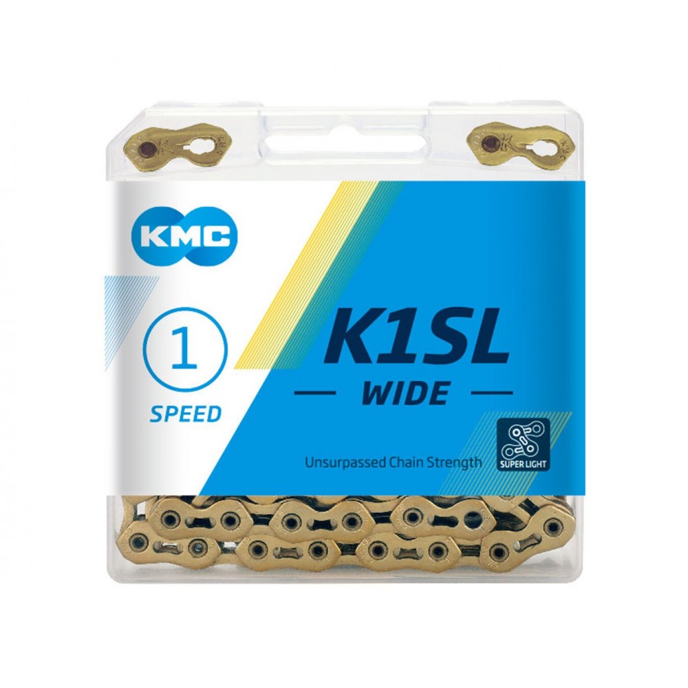 KMC цепь K1SL wide - speed 1, links 112_Gold