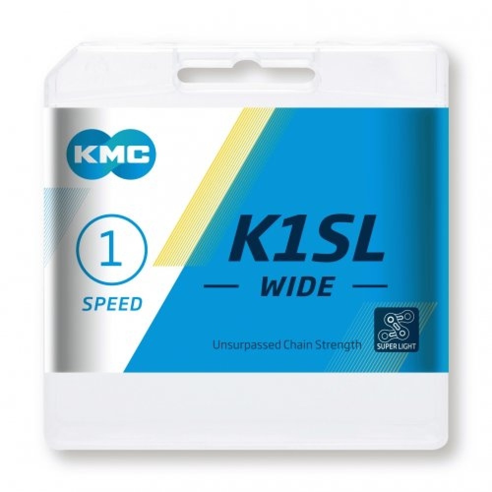 KMC цепь K1SL wide - speed 1, links 112_Silver