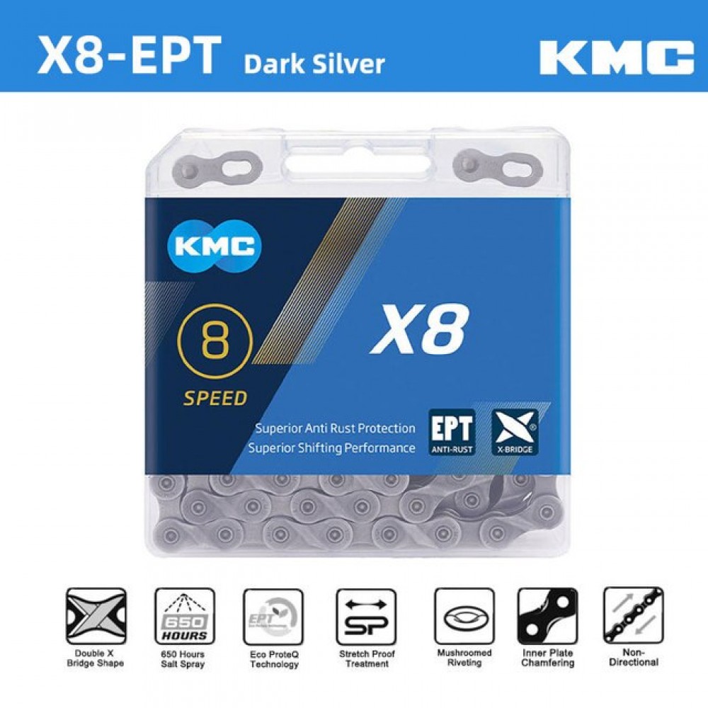 KMC цепь X8 - speed 8, links 116 EPT